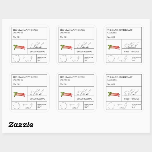 Apothecary rabarb label (Vel)