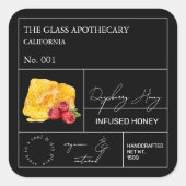 Apothecary Raspberry Infused Honey Label (Voorkant)