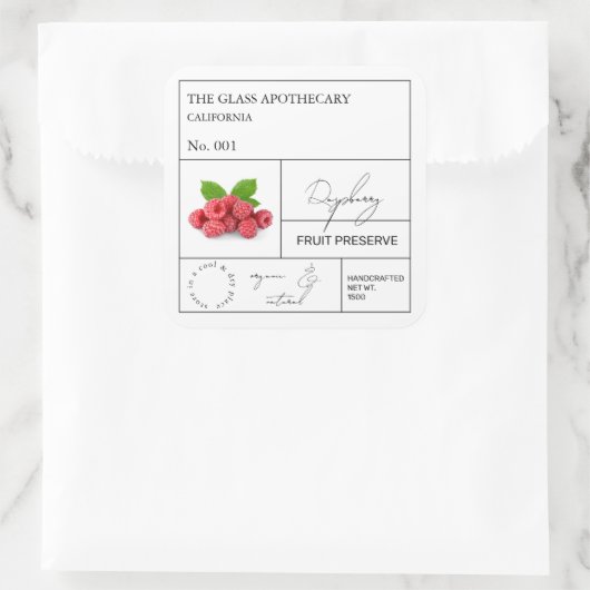 Apothecary Raspberry Label (Tas)