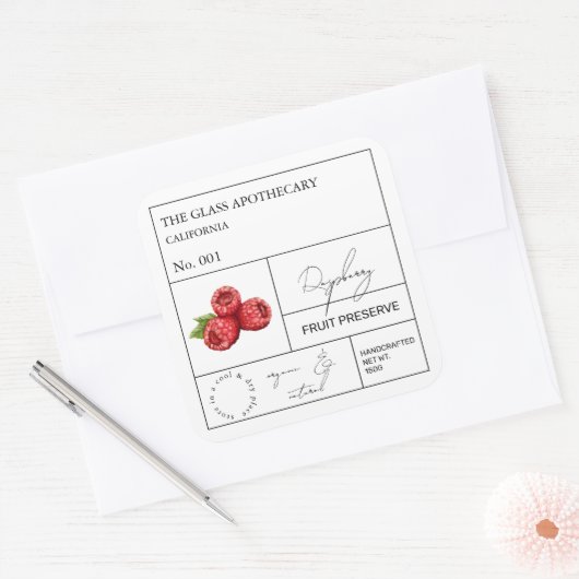 Apothecary Raspberry Label (Envelop)
