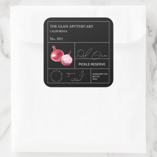 Apothecary Red Onion Label (Tas)