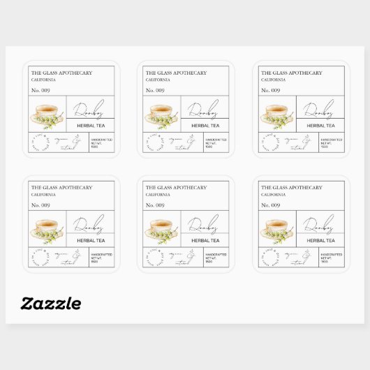 Apothecary Rooibos Herbal Tea  Label (Vel)