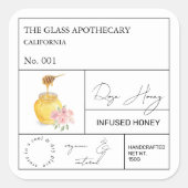 Apothecary Roos Infused Honey Label (Voorkant)
