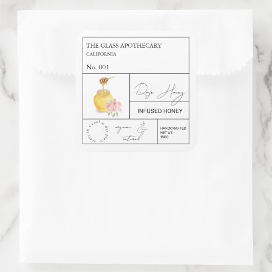 Apothecary Roos Infused Honey Label (Tas)