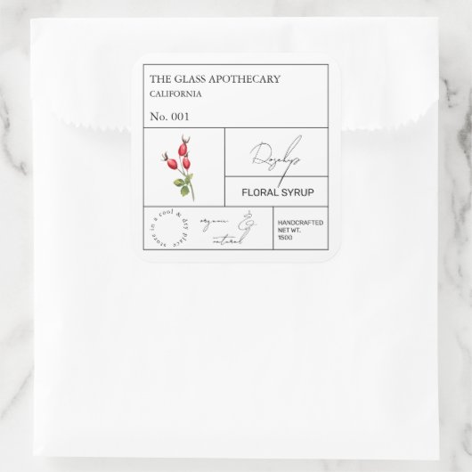 Apothecary Rosehip Label (Tas)
