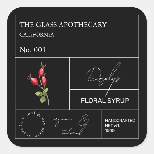 Apothecary Rosehip Label (Voorkant)