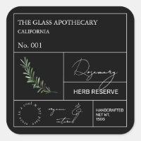Apothecary Rosemary Label