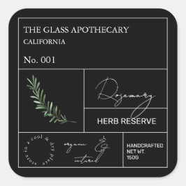 Apothecary Rosemary Label