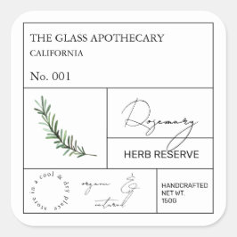 Apothecary Rosemary Label