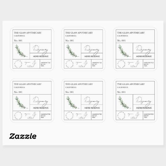 Apothecary Rosemary Label (Vel)