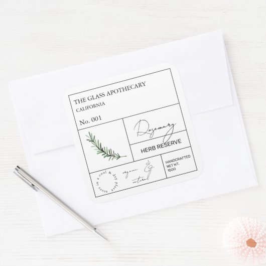 Apothecary Rosemary Label (Envelop)