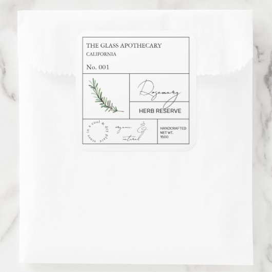 Apothecary Rosemary Label (Tas)