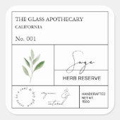 Apothecary Sage Label (Voorkant)