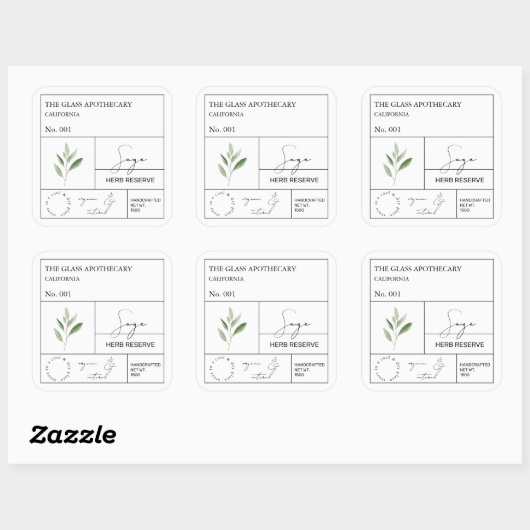 Apothecary Sage Label (Vel)