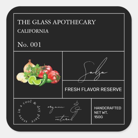 Apothecary Salsa Label (Voorkant)