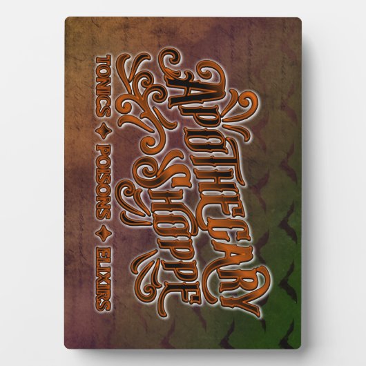 Apothecary Shoppe Halloween Gothic Sign Fotoplaat (voorkant)