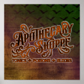 Apothecary Shoppe Halloween Gothic Sign Poster (Voorkant)