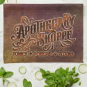 Apothecary Shoppe Halloween Gothic Sign Theedoek (Gevouwen)