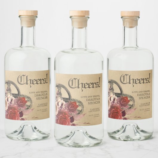 Apothecary Steampunk |  moonshine of vinino Likeurfles Etiket (Flessen)