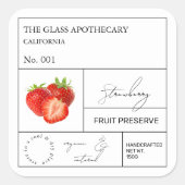 Apothecary Strawberry Label (Voorkant)