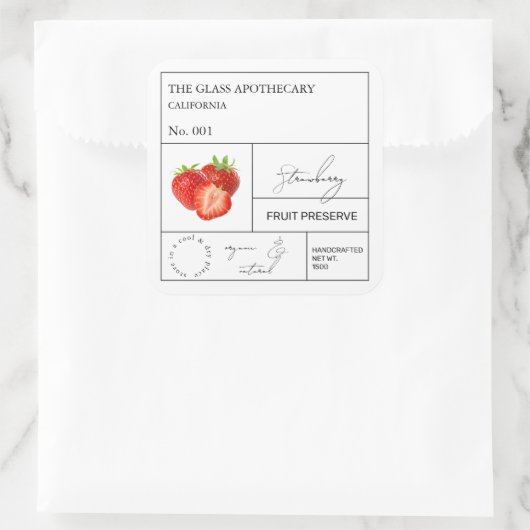 Apothecary Strawberry Label (Tas)
