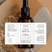 Apothecary Style 1 OZ Cosmetic Bottle Label