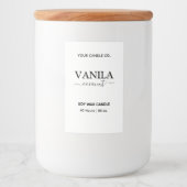 Apothecary Style Vertical Candle Branding Labels Voedselcontainer Etiket (Voorkant)