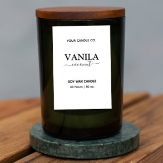 Apothecary Style Vertical Candle Branding Labels Voedselcontainer Etiket