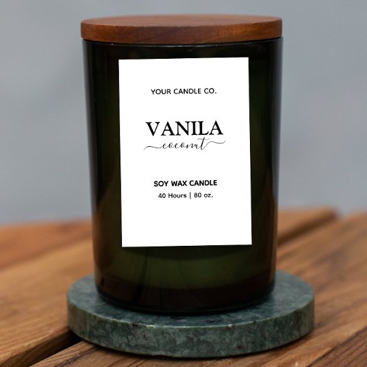 Apothecary Style Vertical Candle Branding Labels Voedselcontainer Etiket