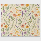 Apothecary Summer Herbal Bloom Pattern Cadeaupapier (Vlak)