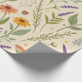 Apothecary Summer Herbal Bloom Pattern Cadeaupapier (Hoek)