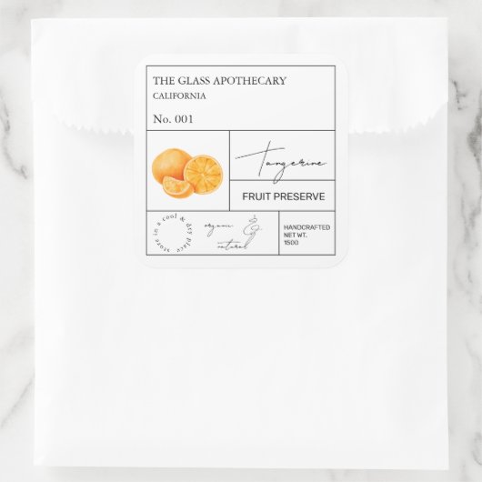 Apothecary Tangerine Label (Tas)