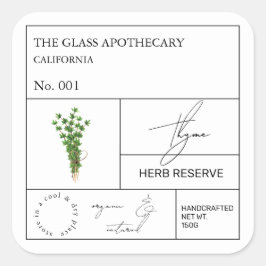 Apothecary Thyme Label