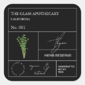 Apothecary Thyme Label (Voorkant)