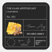 Apothecary Turmeric Infused Honey Label (Voorkant)