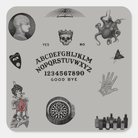 Apothecary Vierkante Sticker (Voorkant)