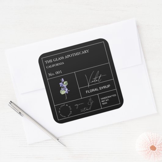 Apothecary Violet Flower Label (Envelop)