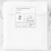 Apothecary Violet Flower Label (Tas)