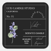 Apothecary Violet Geurkaars Label (Voorkant)