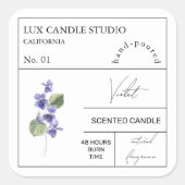 Apothecary Violet Geurkaars Label (Voorkant)