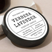 Apothecary Zwart Wit Ronde Kaars Label