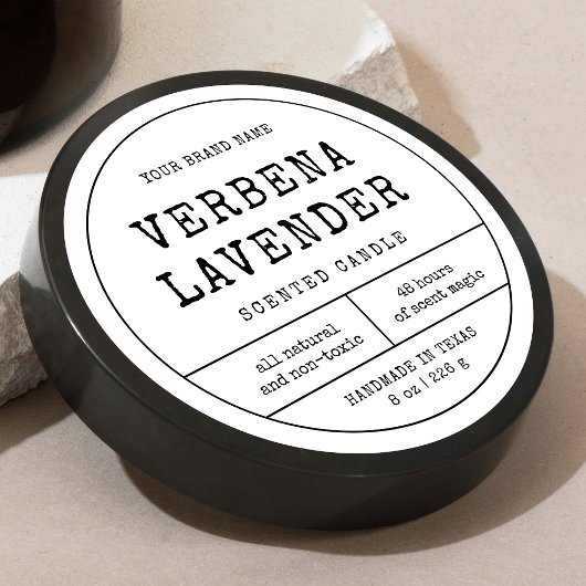  Apothecary Zwart Wit Ronde Kaars Label