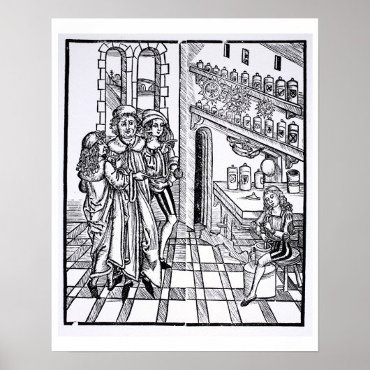 Apothecary's shop uit de pub "Das Buch der Cirugia Poster (Voorkant)