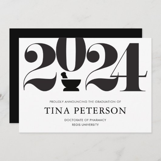 Apotheek Afstuderen aankondiging (Voorkant / Achterkant)