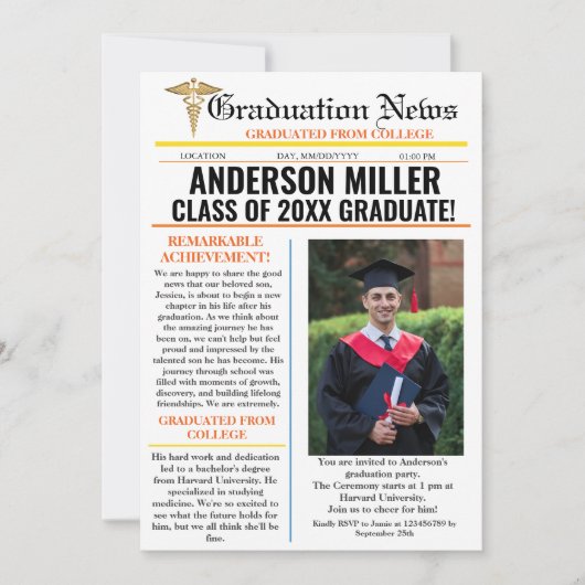 Apotheek Afstuderen Krant College Uniek Kaart (Voorkant)