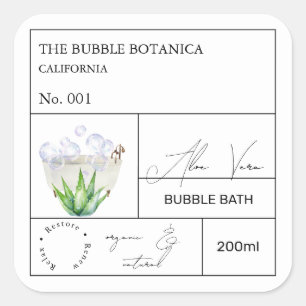 Apotheek Aloë Vera Bubbelbad Label