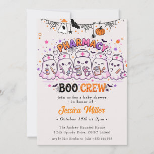 Apotheek Boo Crew Schattig Spook Halloween Baby Sh Kaart