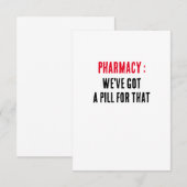 Apotheek: Daar hebben we een pil voor Bedankkaart (Voorkant / Achterkant)