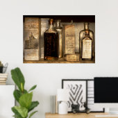 Apotheek - Dingen in flessen en dozen Poster (Thuiskantoor)