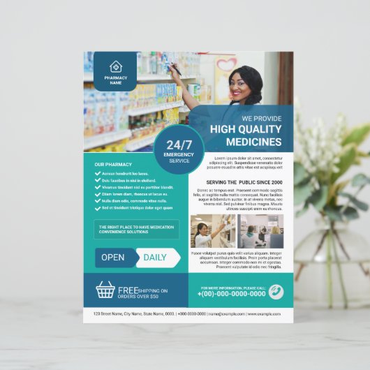 Apotheek Flyer Sjabloon (Staand voorkant)